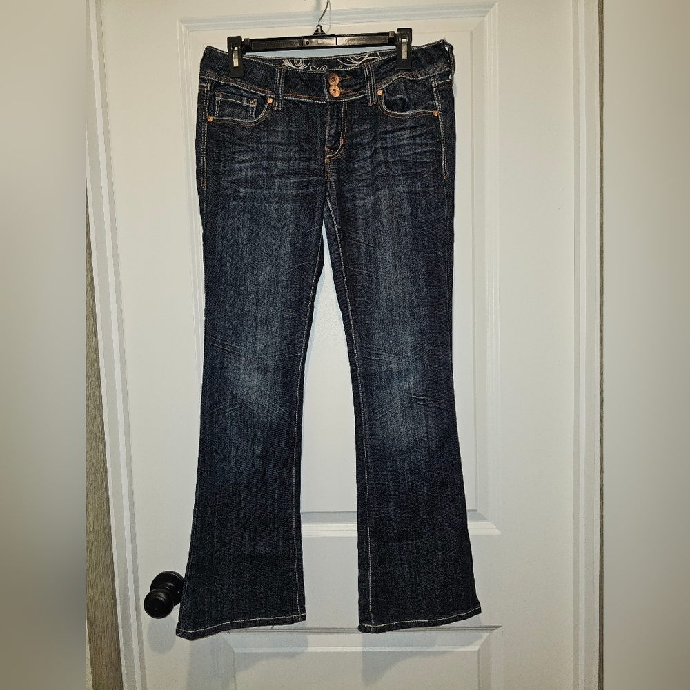 Refuge Dark Blue Flare Jeans